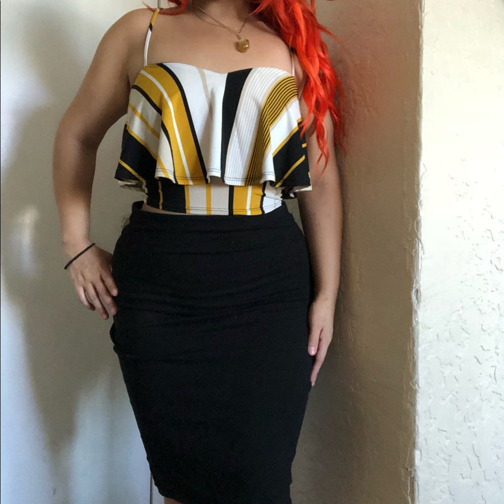Yellow crop top